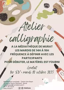 Atelier calligraphie - Médiathèque